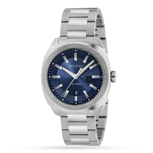 Gucci Stainless Steel Bracelet Sunray Blue Dial Men's Watch YA142303