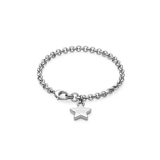 Gucci Trademark Star Sterling Silver Bracelet