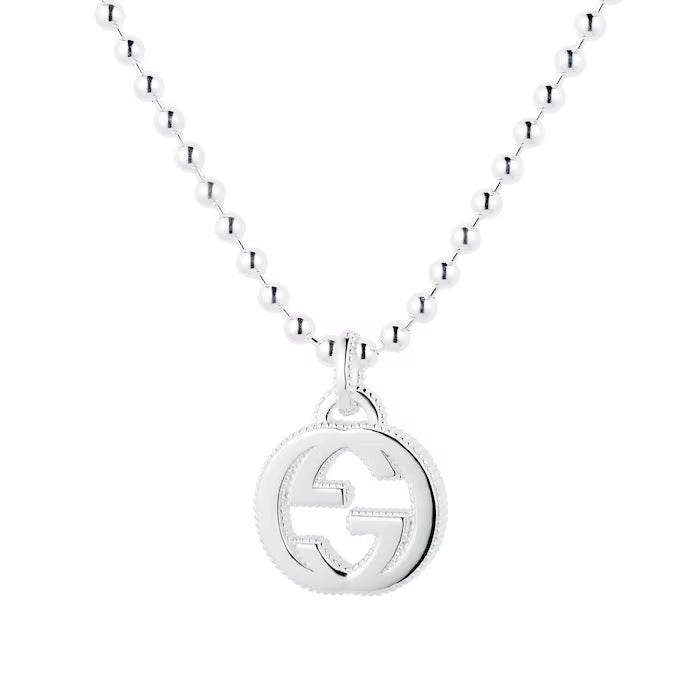 Gucci Interlocking Sterling Silver Necklace