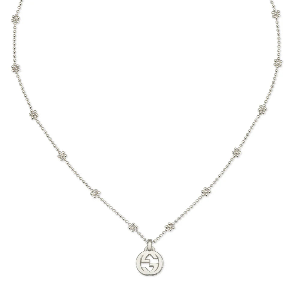 Gucci Interlocking Sterling Silver Necklace