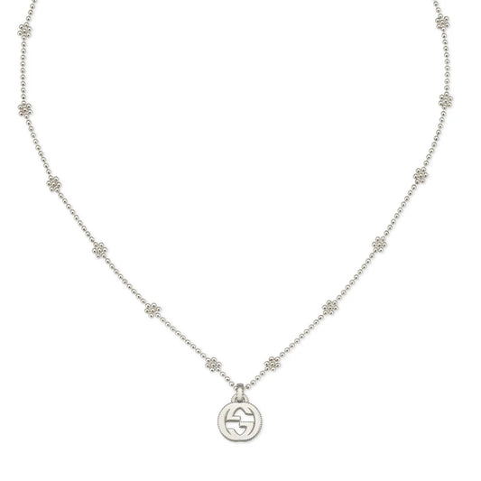 Gucci Interlocking Sterling Silver Necklace