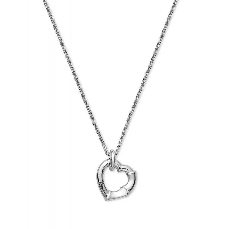 Gucci Women's Silver Heart Necklace