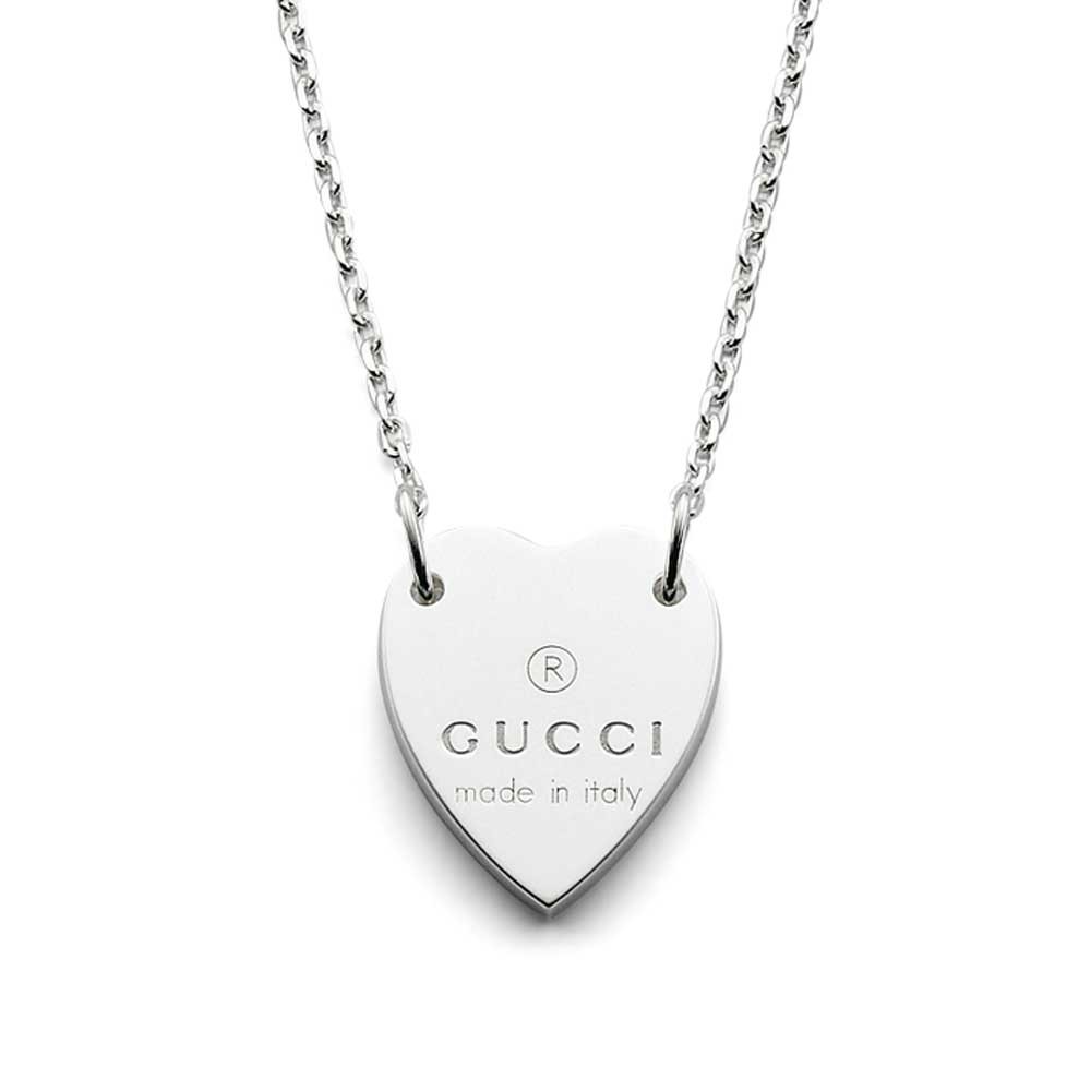 Gucci Sterling Silver Heart Necklace