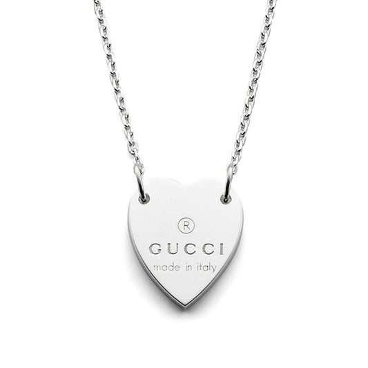 Gucci Sterling Silver Heart Necklace