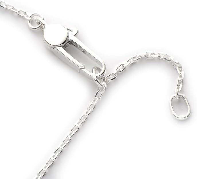 Gucci Unisex Square Plate Sterling Silver Necklace