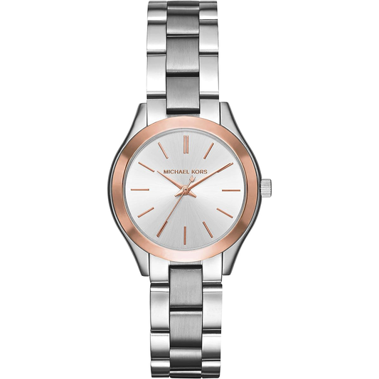 Michael Kors Mini Slim Runway Silver Dial Women's Watch MK3514